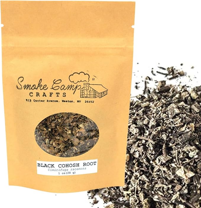 Smoke Camp Crafts | Black Cohosh Root (Cimicifuga racemosa) 1 oz Dried Herb | Hand-Packaged | Made in West Virginia