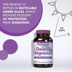 Bluebonnet Nutrition Albion Chelated Magnesium Vegetable Capsule, 200 mg, Stress Relief, Vegan, Non GMO, Gluten Free, Soy Free, Milk Free, Kosher, 120 Vegetable Capsule, 2 Month Supply