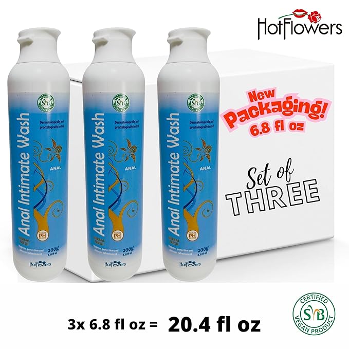 HOT FLOWERS Herbal Fresh Unisex Anal Intimate Wash for Personal Care, pH Balanced for Essentials Body Health, Daily Use, Dry Skin, Proctologist Tested (3)