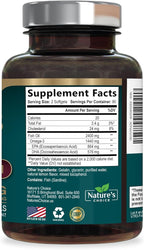 Omega 3 Fish Oil Supplements - 2400mg Fish Oil Per Serving - Triple Strength Omega-3 with Fatty Acids EPA & DHA - Natural Heart, Brain & Immune Support - Wild Caught, Bottled in USA - 180 Softgels