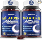 Maennyliy Melatonin 20mg Gummies for Adults - Sugar Free Melatonin Gummies Extra Strength with L-Theanine, Magnesium, Ashwagandha, Turmeric, D3 & Zinc - Non-Habit Forming