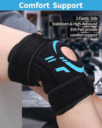 ABYON Knee Brace for Men & Women – Adjustable Knee Support for Meniscus Tear, ACL, MCL & Arthritis – Neoprene Patella Stability Wrap with Side Spring Stabilizers & Patella Gel Pad for Pain Relief & Injury Recovery – See How to Size Video Before Ordering