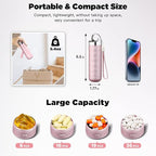 Zannaki Metal Travel Pill Organizer, Portable Waterproof Weekly Pill Box, Large Aluminum Alloy Container, BPA Free 7 Day Daily Medicine Organizer Holder for Vitamin, Fish Oil, Supplement
