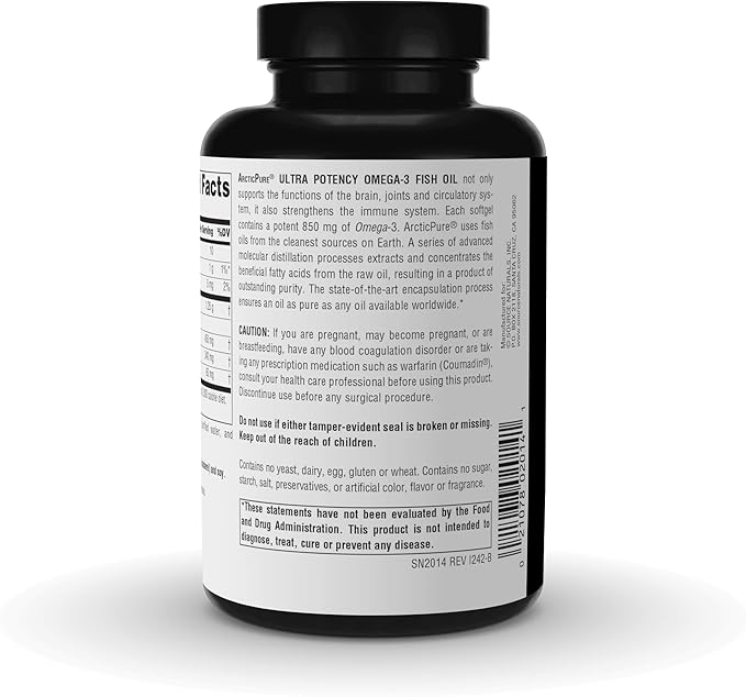 Source Naturals ArcticPure Ultra Potency 850 mg Omega-3 Fish Oil - 120 Softgels