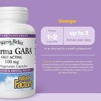 Natural Factors Pharma GABA - Dietary Supplement Supports Calm Sleep & Sleep Quality - Natural, Fast-Working Supplement Aids Focus & Brain Health - 60 Vegetarian Capsules (30 Servings)