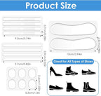 Ymapinc Shoe Gummies for Heels High, 34Pcs Silicone High Heel Protectors, Heel Cushion Pads Grips for Womens Anti Slip Shoe Grips, Cushions Insert for Sandals Women