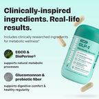 GLP-1 Metabolic Support Supplement – 4-in-1 Formula for Appetite Control, Cravings, Digestion, Energy & Weight Management – With GlucoVantage®, Berberine, Inulin & EGCG – Vegan Capsules