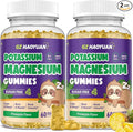 2 Pack Magnesium Glycinate Gummies for Kids - Magnesium Gummies with Vitamin D3, B6, Potassium & Ashwagandha for Kids & Adults Relaxation, Sleep, Brain & Bone Health -Sugar Free Pineapple Flavor 60 ct