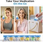 Odaro Extra Large Weekly Pill Organizer 2 Times A Day, XL Pill Box 7 Day Am Pm, Jumbo Medicine Organizer to Hold Daily Medicine Vitamin and Supplements - Blue