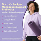 Doctor's Recipes Menopause Supplements for Women, Probiotics 150 Billion CFU, Black Cohosh for Menopause Hot Flashes, Ashwagandha, Dong Quai, Supports Mood, Energy, Hormone Balance, 60 Capsules