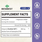 Liposomal Ubiquinol CoQ10 800 MG Softgel, High Absorption CoQ10 Ubiquinol Supplement, Active Coenzyme Q10 800mg, Powerful Antioxidant for Heart & Brain Function, Energy Production, 240 Vegan Softgels