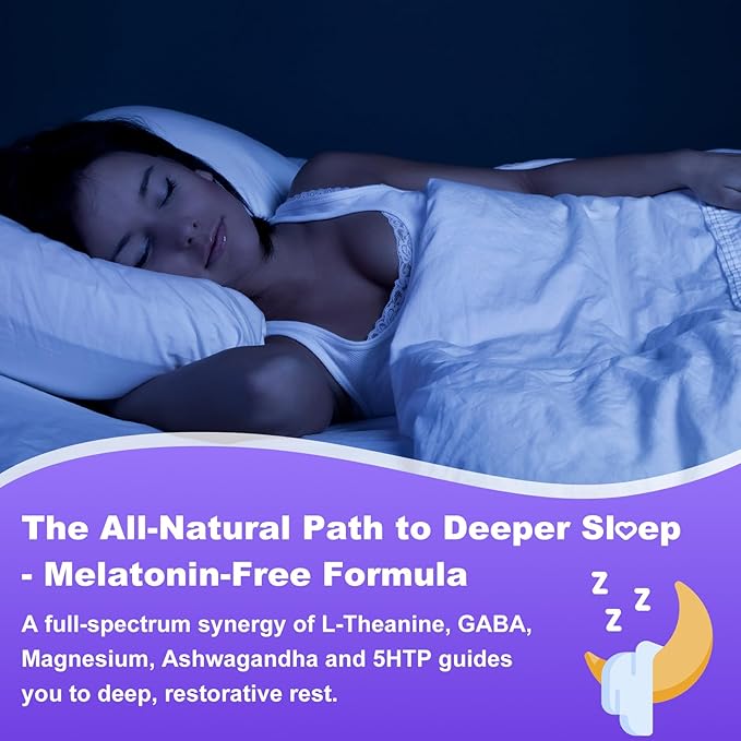 2 Pack L-Theanine Gummies, L Theanine Supplement for Adults & Kids, L'Theanine with Ashwagandha, Magnesium, 5HTP & GABA - Support Calm, Relax, zzZ, Focus, Vegan Strawberry Flavor, 120 Count