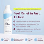 Kindra Daily V XL Vaginal Moisturizer Lotion - OBGYN Recommended for Dryness & Itch, with Hyaluronic Acid, Prevents Infection & Odor- Estrogen-Free Cream, pH-Balanced Feminine Care - 120 Applications