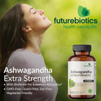 Futurebiotics Ashwagandha Extra Strength Stress & Mood Support with BioPerine - Non GMO Formula, 360 Vegetarian Capsules