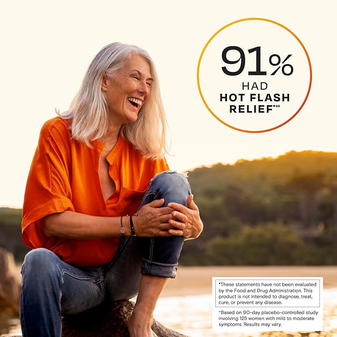 Amberen Menopause Supplement for Women, 120 Capsules, Clinically Proven, Helps Support Hormone Balance, Helps Relieve 12 Menopause Symptoms: Hot Flashes, Night Sweats, Mood Swings and More