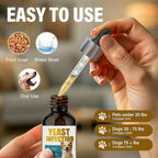 Yeast Infection Treatment for Dogs, Dog Anti Yeast Drops Treatment, Natural Dog Ear Yeast Infection Treatment Supports Immune System & Skin Microbiome