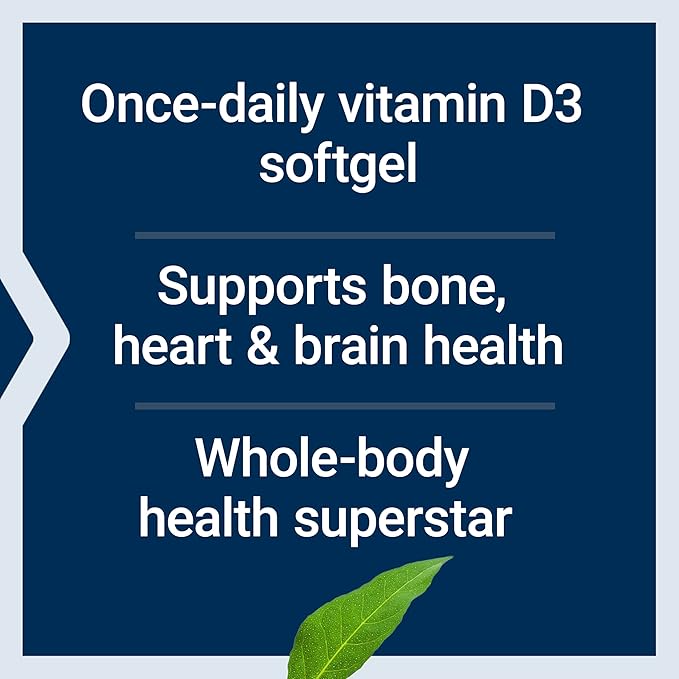Life Extension Vitamin D3 125 mcg (5000 IU), Bone Health, Brain Performance, Immune System Support, Gluten-Free, Non-GMO, Once Daily, Two-Month Supply, 60 Softgels