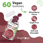 Beet Root Gummies 6000mg – Nitric Oxide Booster with Grape Seed, Pomegranate, Vitamins C & B12 – Nitric Oxide Supplements for Men – Mixed Berry Flavor – 60 Gummies