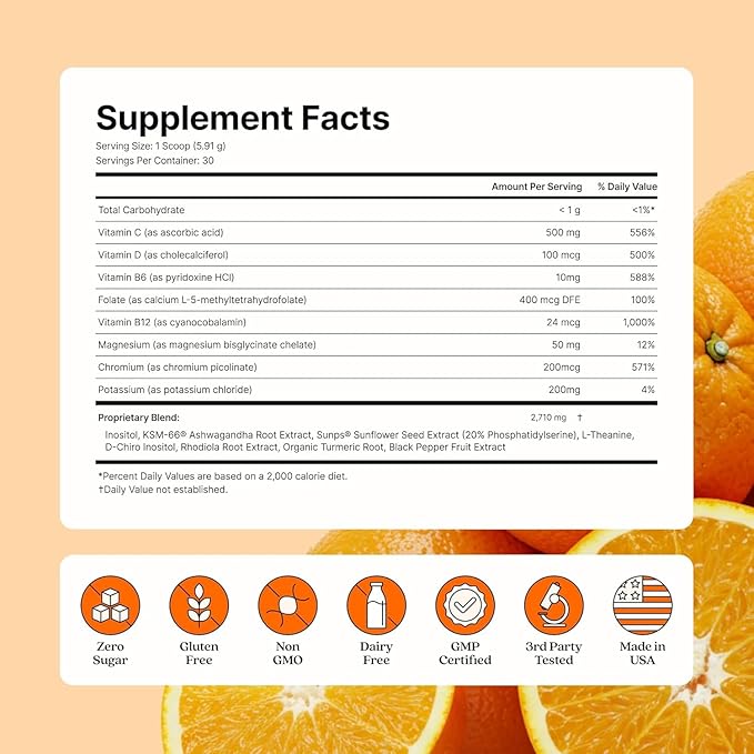 Harmonia Cortisol Cocktail | Cortisol Supplements for Women & Men with Ashwagandha, Magnesium & L-Theanine | Drink Harmonia for Stress Relief, Weight Management & Sleep Support (3 Pack x 30 Servings)