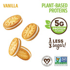 Lenny & Larry's The Complete Cremes®, Sandwich Cookies, Vanilla, Vegan, 5g Plant Protein, 6 Cookies Per Pack (Box of 12), (Pack of 2)