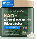 NAD Supplement - NAD+ Nicotinamide Riboside 910 Mg Supplement for Women & Men, Liposomal Nicotinamide Riboside with Resveratrol, for Focus, Boost - 120 Capsules (120 Count (Pack of 1))