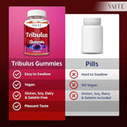 VAITE Tribulus Terrestris Gummies 1000 mg – 60 Chewable Gummies – Vegan, Sugar-Free, Gluten-Free, Non-GMO – Plant-Based Daily Formula – No Water Needed – Easy-to-Take Supplement Format