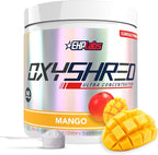 EHP Labs OxyShred Pre Workout Powder - Preworkout Powder with L Glutamine & Acetyl L Carnitine, Energy Boost Drink - Mango, 60 Servings