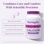 BariMelts Calcium Citrate with Vitamin D3 & Magnesium, 120 Smooth-Dissolving Tablets (1-Month Supply), Bariatric Calcium Supplements for Women, Natural Berry Flavor