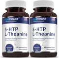 5-HTP Formula for Stress Relief and relaxation support for Teens and Adults with 5-HTP, L-Theanine, Vitamin B6, Vitamin B12, Magnesium - Doctor Formulated - Magnesium Stearate Free - 60 capsules.