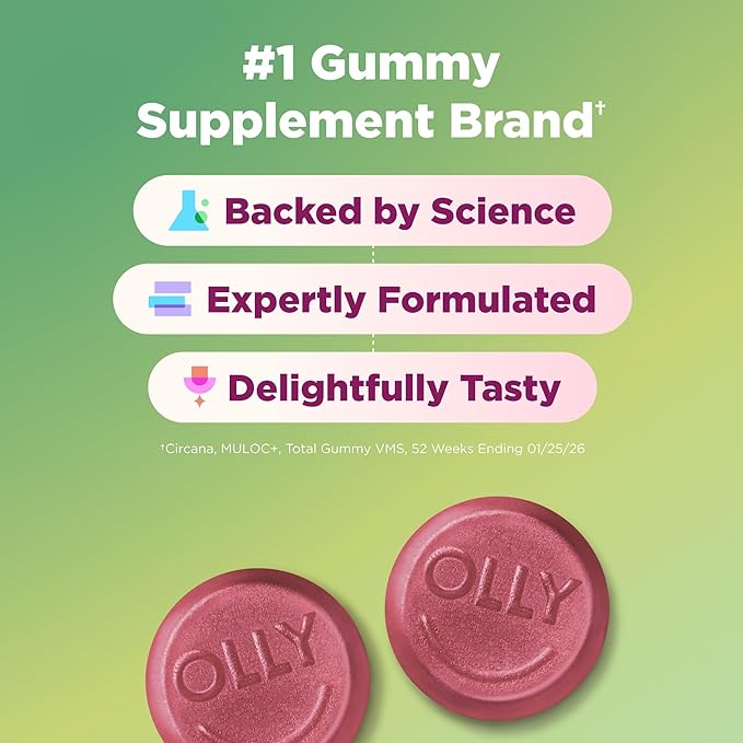 OLLY Heartburn Helper Gummy Supplement, Fast Relief of Occasional Heartburn,* Tricalcium Phosphate, Berry Breeze Flavored, 20 Servings - 40 Count