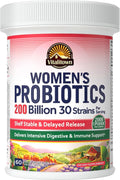 Vitalitown Women’s Probiotics | 200 Billion CFUs 30 Strains | 60 ct | Shelf Stable, Acid Resistant | Replenish Good Critter, Intensive Digestive & Vaginal Support | Vegan, Non-GMO