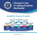 Florastor Probiotics for Digestive and Immune Health, 54 Capsules, Probiotics for Women & Men, Helps Flush Out Bad Bacteria, Boosts The Good with Our Strain Saccharomyces Boulardii, Packaging May Vary