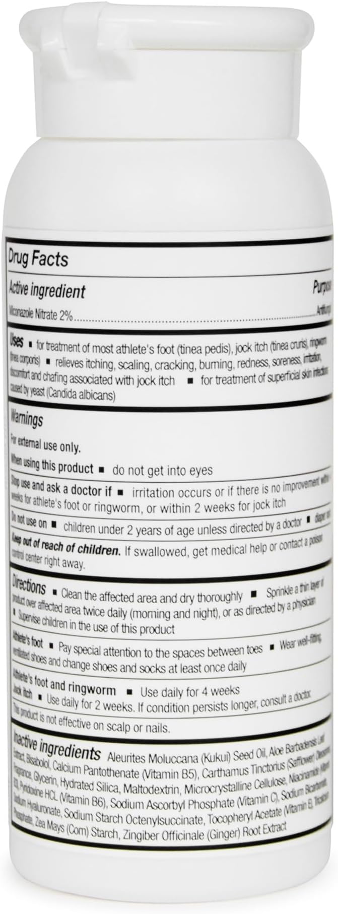 Thera Antifungal Body Powder [2-Pack], 2% Strength - Relief for Athlete's Foot, Jock Itch, Ringworm - 3 oz