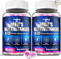 Methylated Multivitamin Gummies for Men - Mens Multivitanins Gummy with Vitamins A C D K E, Methylated Folate, B Complex, Probiotics, Omega-3, CoQ10, Herbal Blend - Support Energy & Immune Health