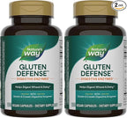 Enzymatic Therapy Gluten Defense, Gluten & Casein Targeted Digestive Enyzmes, 120 VCaps (Packaging May Vary) (Pack of 2)