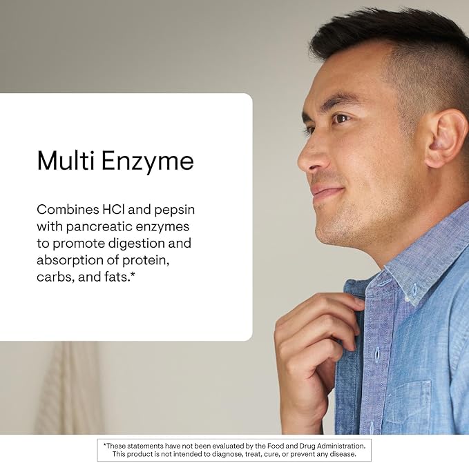 THORNE - Multi Enzyme (Formerly B.P.P.) - Betaine, Pepsin, Pancreatin - Comprehensive Blend of Digestive Enzymes to Support Normal Digestion* - Dairy-Free - 180 Capsules - 90 Servings