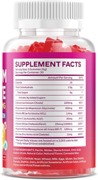 2 Pack Calcium Citrate Gummies 1200mg, High Absorption Calcium Supplements for Women & Men, Sugar Free Calcium Gummies for B0ne, Muscle & Immune Support, Non-GMO, Raspberry Flavor 120 Count