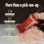 GEM Energy Caffeinated Chocolate Bite | Holistic Sustained Energy | Supports Metabolism, Stamina & Endurance | 40mg Caffeine, Ginseng Root, L-Theanine | Chocolate Cacao Sea Salt | 7 Servings