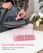 Daviky Weekly Pill Organizer 2 Times a Day, 7-Day AM PM Medicine Case, Travel-Friendly Pill Box for Fish Oils, Vitamins & Supplements