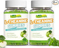 L Theanine Gummies,L-Theanine 400mg with GABA,Magnesium Glycinate Chewable Supplement for Kids & Adults,Stress Relief,Restful and Relaxation Support,Apple Flavor,Vegan Sugar Free 120 Counts