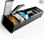 Extra Large Pill Organizer - XXL Vitamin Holder for Weekly Supplements - Double Sided Pill Box 7 Day with Big AM PM Compartments Huge Daily Medicine Dispenser 2 Times a Day Reliable and Easy-to-Use