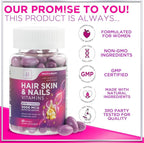 Hair Vitamins for Women for Hair Growth - Argan-Infused Supplement with Collagen, Biotin and Hyaluronic Acid - Supports Faster Hair Growth, Skin & Nails Beauty Vitamins, Bottled in USA - 60 Softgels