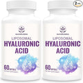 Liposomal Hyaluronic Acid 1000mg, High BioavailabilityHyaluronic Acid Capsules, Dietary Supplement Support Skin and Bones, 120 Capsules (Pack of 2)