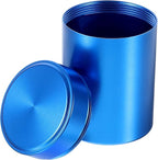 Small Pill Case Metal Portable Aluminium Alloy Round Pill Box Container Waterproof Pocket Medicine Box Holder Organizer Travel Camping Daily Outdoor Supplements Bottle for Vitamin Fish Oils