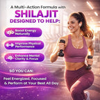 Shilajit Gummies for Energy & Focus – Ashwagandha, Beet Root, Lion’s Mane, Sea Moss & Black Seed – Vegan, Halal-Certified Adaptogen Supplement for Daily Performance & Calm – 60 Gummies