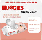 Huggies Simply Clean Fresh Scent Baby Wipes, 1 Flip-Top Pack (64 Wipes Total), Packaging May Vary