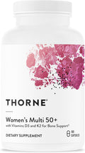 THORNE - Women's Multi 50+ - Comprehensive Daily Multi with Vitamins A, B6, B12, C, D, E, K, Zinc & More - Support Heart, Brain, Bone & Immune Health* - Third-Party Certified - 180 Capsules