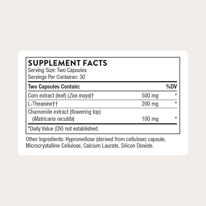 THORNE - Deep Sleep Complex - All-Natural Sleep Supplement - Supports Sleep Quality & All Phases of The Sleep Cycle* - with L-Theanine, Chamomile & Maizinol - Third-Party Certified - 60 Capsules