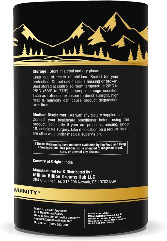 Pure Himalayan Shilajit Gummies – 75%+ Fulvic Acid, High Potency Gold Grade – Blend for Energy, Vitality & Immune Support, Travel - Friendly, Tamarind Flavor – 60 Gummies