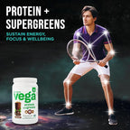 Vega Protein and Greens Protein Powder Chocolate (19 Servings) - 20g Plant Based Protein Plus Veggies, Vegan, Non GMO, Pea Protein for Women and Men, 1.4lb (Packaging May Vary) (Pack of 1)